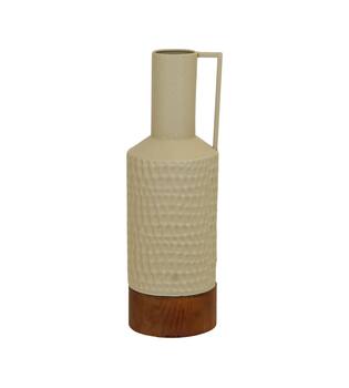 Bottle round metal 14x14x43cm - Green