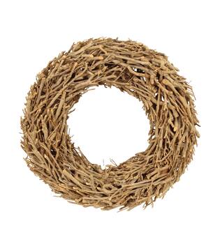 Wreath tea branch 45x45x13cm - Brown