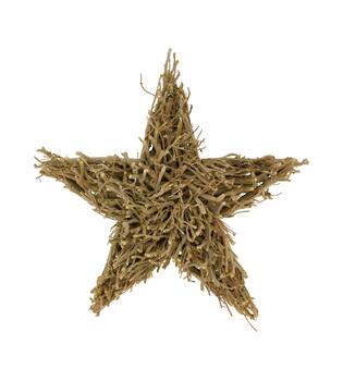 Star tea branch with hanger 54x54x7.5cm - Brown
