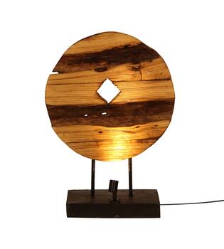 Table lamp paulownia wood 34x14x48cm