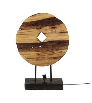 Table lamp paulownia wood 34x14x48cm