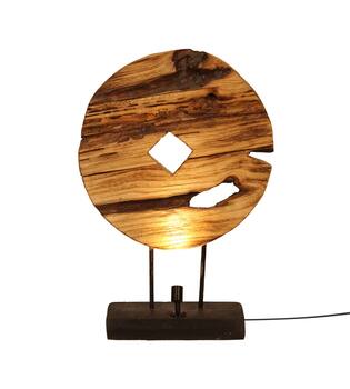 Table lamp paulownia wood 38x14x55cm