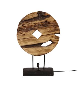 Table lamp paulownia wood 38x14x55cm