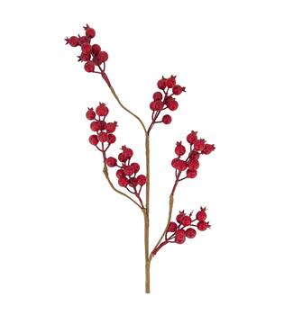 Branch berry artificial 77x20x5cm - Red
