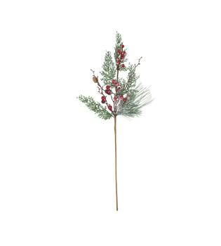 Branch berry and pinecone artificial 77x25x5cm