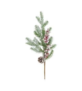Branch berry and pinecone artificial 77x30x5cm - Green