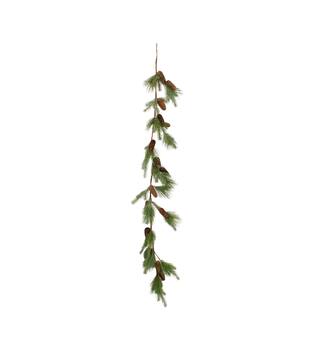 Garland pine needle with pinecones artificial 180x15x6cm - Green