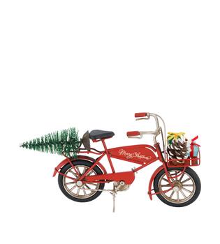 Figurine bike metal 20x7x9.5cm - Red