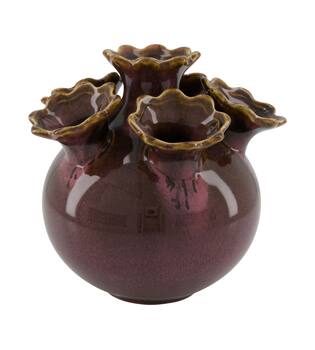 Vase flower ceramic 19.5x19.5x19.5cm - Purple