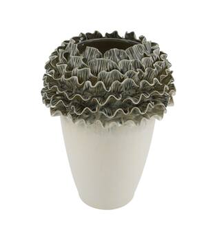 Vase ceramic 26.5x26.5x36cm - Grey