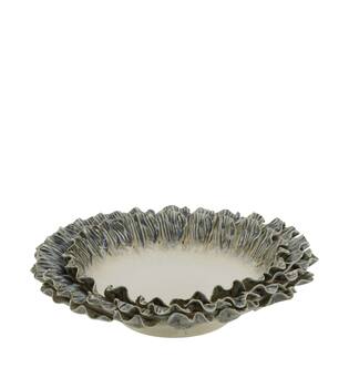 Bowl ceramic 33x33x9.5cm - Grey