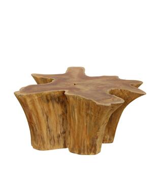 Table teak wood 98x98x45cm Natural