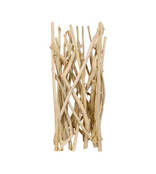 Flower base teak wood square 38x38x100cm Natural