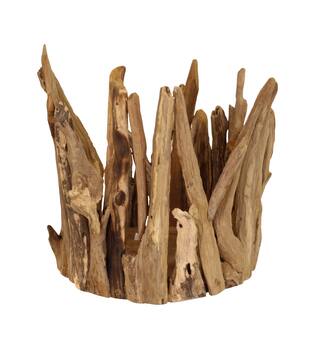 Flower base teak wood round d38h38cm Natural