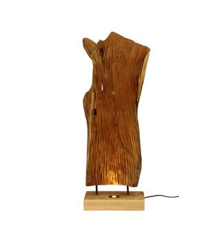 Floor lamp organic teak wood 28x17x78cm Natural