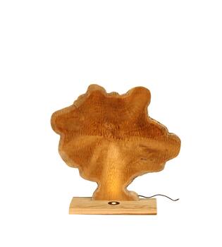 Table lamp organic teak wood 58x15x60cm Natural