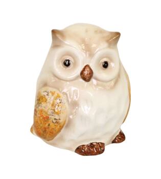 Figurine owl terracotta 10x9.5x12.5cm