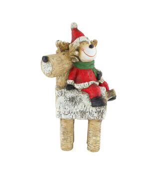 Figur Rentier Magnesium 26x17x44cm gemischt