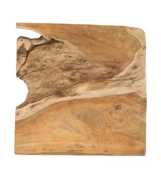 Art mural tranche bois de teck 50x50x5cm naturel
