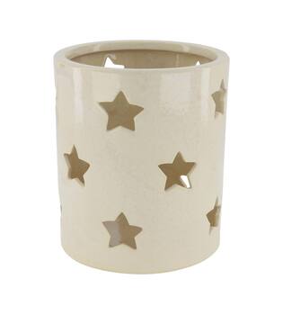 Tealight holder star ceramic 17x17x20cm
