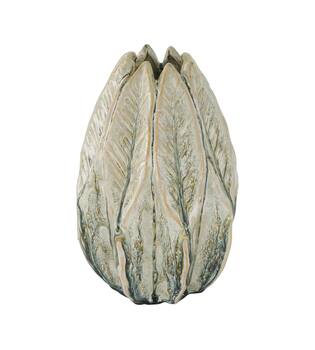 Vase leaf ceramic 12x12x19.5cm