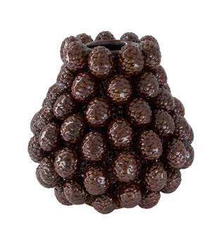 Vase Kiefernzapfen Keramik d28h30cm braun