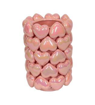 Vase heart ceramic 17.5x17.5x26cm