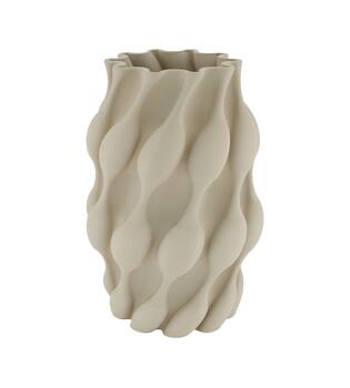 Vase 3D Keramik d19h28cm taupe