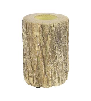 Tealight holder cement d9h13cm Natural