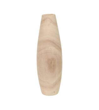 Flasche Paulowniaholz d13h38cm Natur