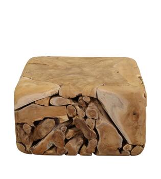 Table square teak wood 78x78x45cm