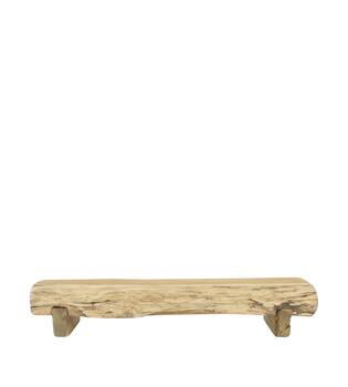 Dienblad teakhout op voet 58x13x10cm natuurlijk