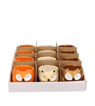 Planter fox in display ceramic 9.5x8x6.9cm C/3