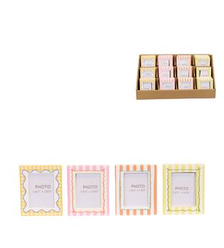 Photoframe ceramic 7x8x1cm Mixed 4 variants