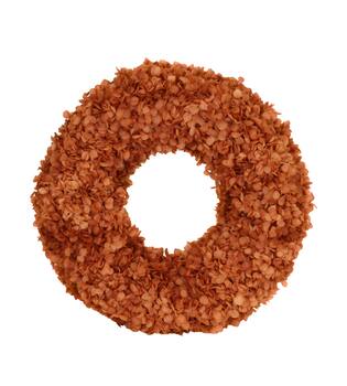 Wreath hydrangea preserved nature 35x6cm Rusty
