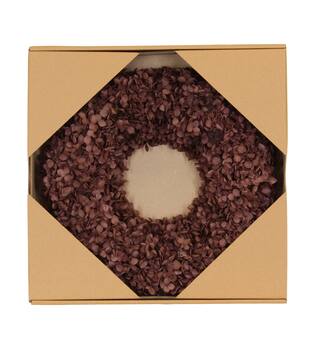 Wreath hydrangea preserved nature 35x6cm Dark brown