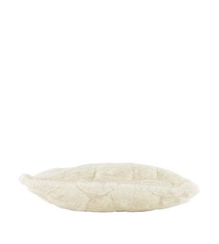 Cushion faux fur polyester 45x45x8cm Off white