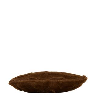 Coussin fausse fourrure polyester 45x45x8cm marron