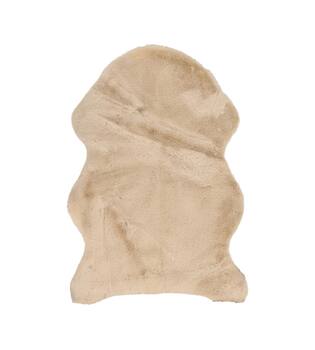 Skin faux fur polyester 60x90x4cm Cream