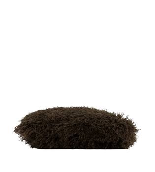Kussen nep bont polyester 45x45x8cm donker bruin