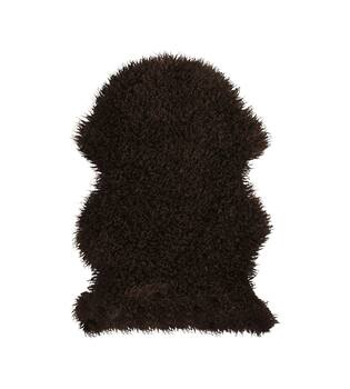 Skin faux fur polyester 60x90x5cm Dark brown