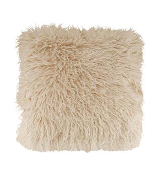Kussen nep bont polyester 45x45x8cm creme