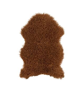 Skin faux fur polyester 60x90x5cm Cognac