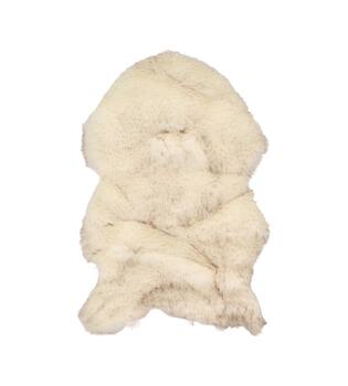 Skin faux fur polyester 60x90x5cm Mixed beige