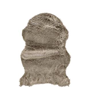 Skin faux fur polyester 60x90x5cm Mixed grey