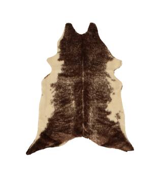 Skin deer fur polyester 95x120x5cm Brown