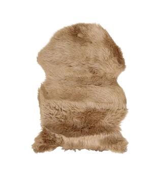 Skin faux fur polyester 60x90x5cm Taupe