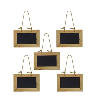 Sign blackboard mdf with hanger 15x10x0.8cm 5pc - Natural