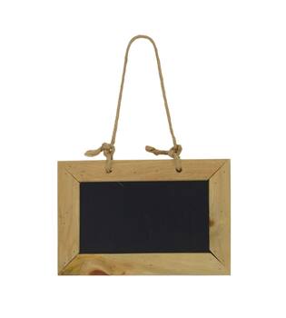 Sign blackboard mdf with hanger 15x10x0.8cm 5pc - Natural
