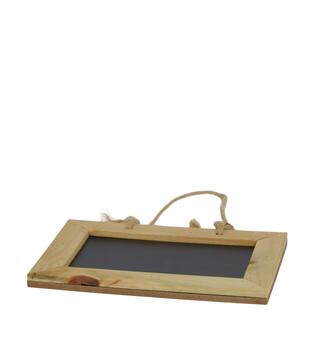 MDF-krijtbord met ophangkoord - 15x10x0,8 cm - set van 5 - Zwart